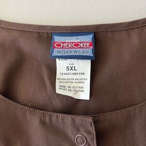 Cherokee Workwear Brown Workwear Scrub Top 5XL